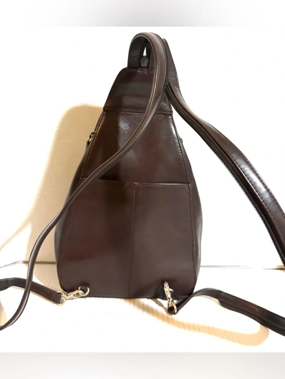 Brown Leather Sling Bag - Unbranded